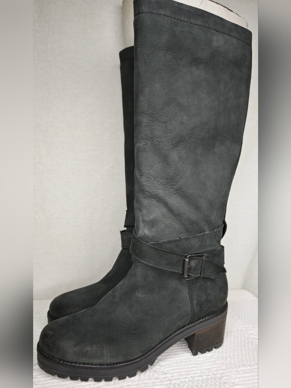 NWOT Coach and Four tall leather moto boots
